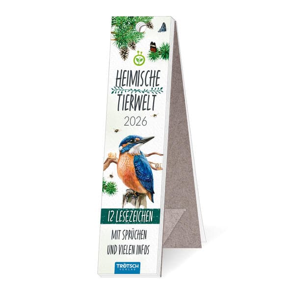 Trötsch Lesezeichenkalender Heimische Tierwelt 2026