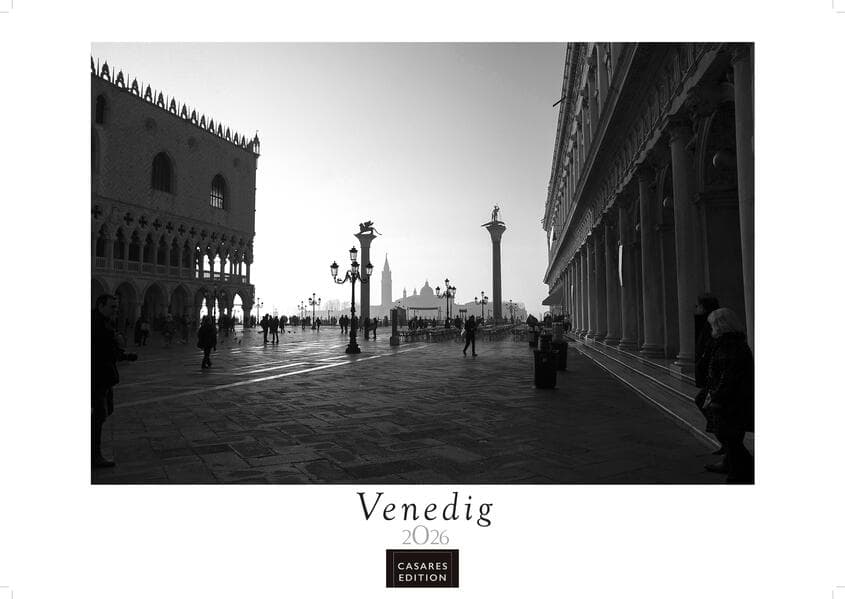 Venedig schw./weiss 2026 L 42x55 cm