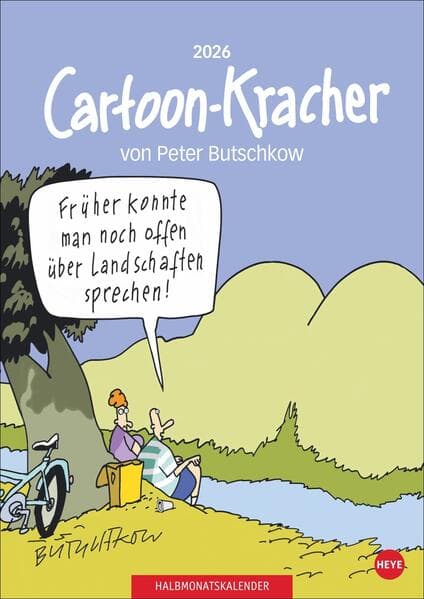 Peter Butschkow: Cartoon-Kracher Halbmonatskalender 2026