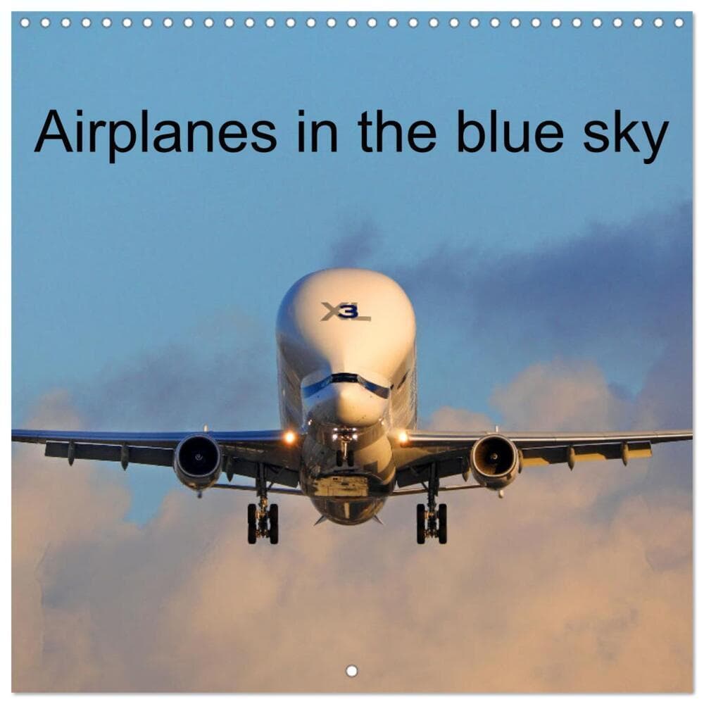 Airplanes in the blue sky (Wall Calendar 2026 12 × 12 Inch) CALVENDO 12 Month Wall Calendar