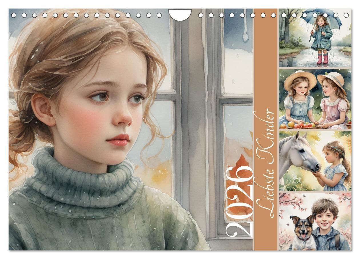 Liebste Kinder (Wandkalender 2026 DIN A4 quer), CALVENDO Monatskalender