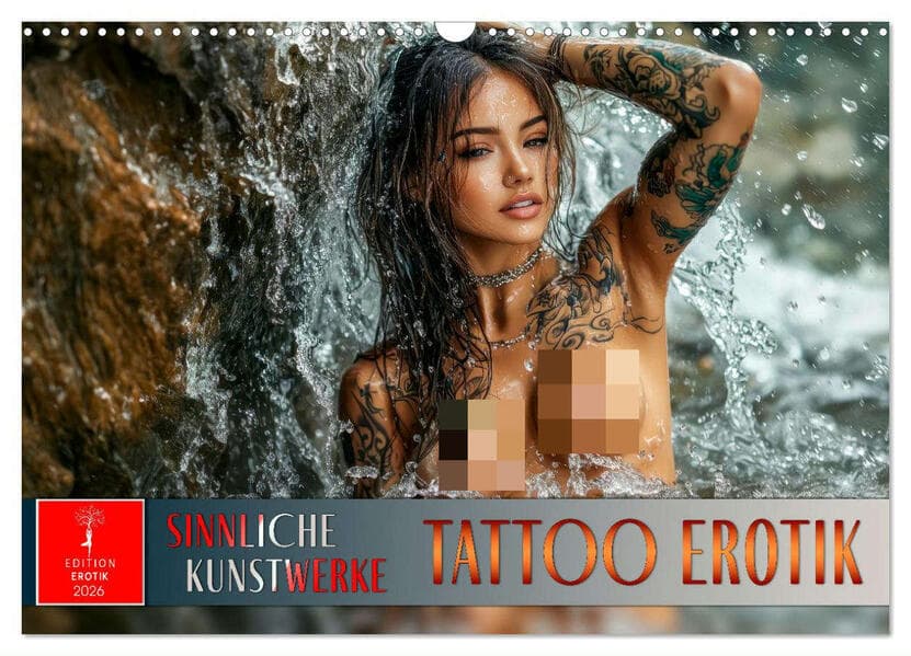 Tattoo Erotik - Sinnliche Kunstwerke (Wandkalender 2026 DIN A3 quer), CALVENDO Monatskalender