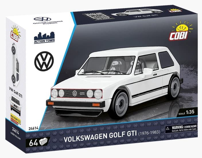 COBI Volkswagen 24614 - GOLF GTI (1976-1983), weiß, Bausatz 1:35, 64 Bauteile
