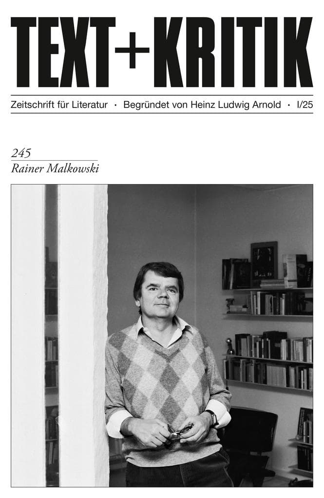 TEXT + KRITIK 245 - Rainer Malkowski