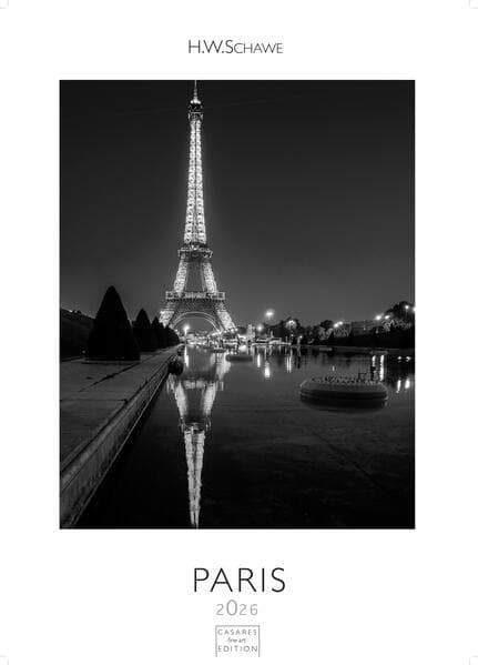 Paris schwarz-weiss 2026 L 59x42 cm