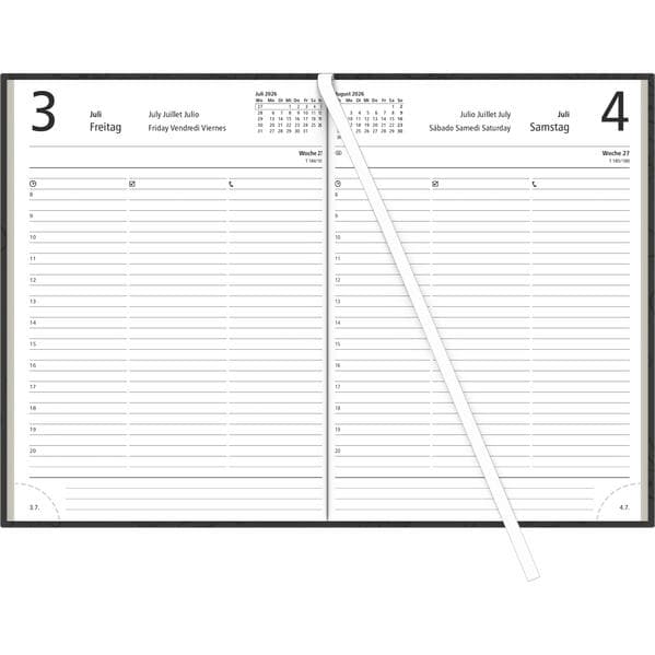 Buchkalender 1T/1S Bl. Engel farblich sortiert