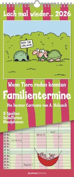Lach mal wieder... 2026 Familienplaner - Familienkalender - Wandkalender - 19,5x45