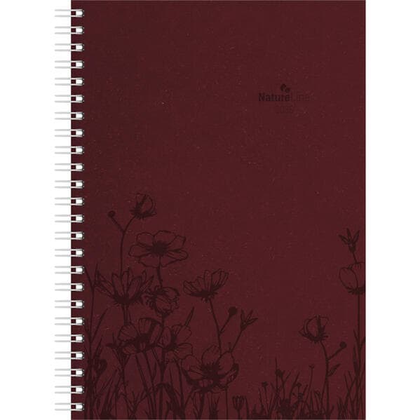 Wochenplaner Nature Line Flower 2026 - Taschen-Kalender A5 - 1 Woche 2 Seiten - Ringbindung - 128 Seiten - Umwelt-Kalender - mit Hardcover - Alpha Edition