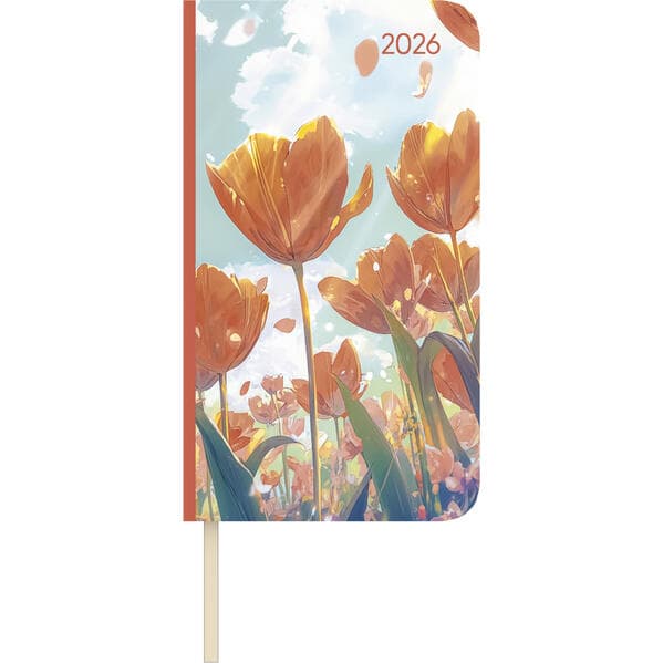 Lady Journal Slim Blütenmeer 2026 - Taschen-Kalender 9x15,6 cm - Weekly - 128 Seiten - Notiz-Buch - mit Info- und Adressteil - Alpha Edition