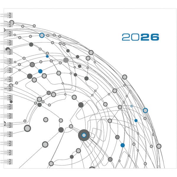 Wochenbuch Assessor 2026 - Bürokalender 15,8x14,7 cm - 1 Woche auf 2 Seiten - mit Drahtkammbindung - Buchkalender - Notizbuch - 790-0098
