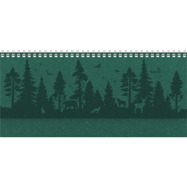 Tisch-Querkalender Nature Line Forest 2026 - Tisch-Kalender - Büro-Kalender quer 29,7x13,5 cm - 1 Woche 2 Seiten - Umwelt-Kalender - mit Hardcover