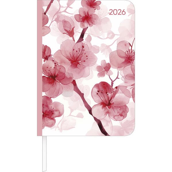 Lady Journal Blossoms 2026 - Blüte - Taschenkalender A6 (10,7x15,2 cm) - Weekly - 192 Seiten - Notiz-Buch - Termin-Planer - Alpha Edition
