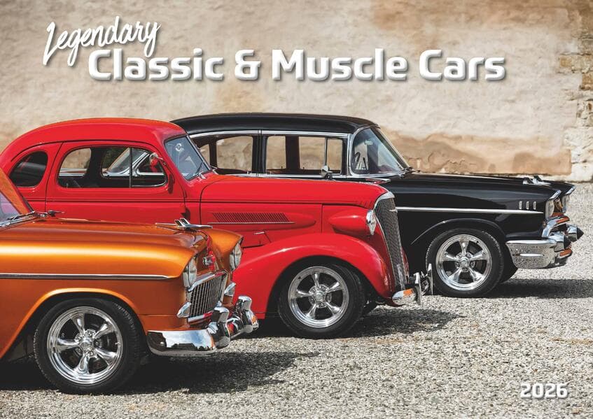 Legendary Classic & Muscle Cars 2026 - Wand-Kalender - Auto-Kalender - 42x29,7 - Oldtimer
