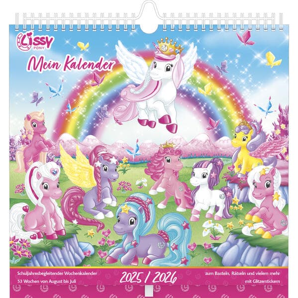 Mein traumhafter Lissy Pony Kalender - mit 53 Blättern zum basteln, malen und rätseln - mit Glitzerstickern