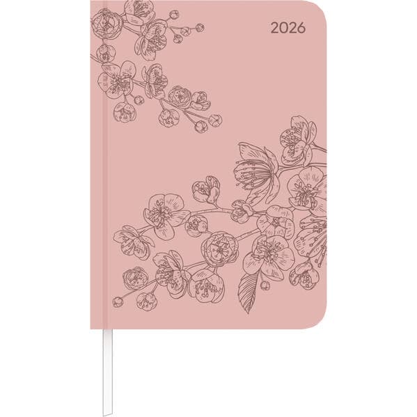 Lady Journal Deluxe Salmon 2026 - Taschen-Kalender A6 (10,7x15,2 cm) - Tucson Einband - mit Motivprägung - Weekly - 192 Seiten - Alpha Edition