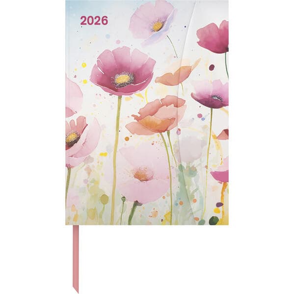 Bright Flowers 2026 - Diary - Buchkalender - Taschenkalender - 16x22