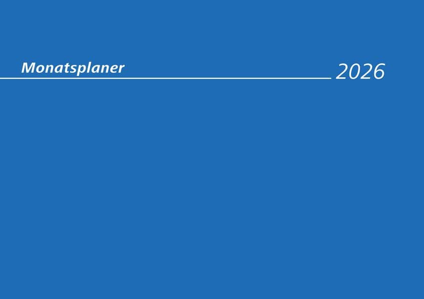Monatsterminkalender 2026 29,7x21 1M/1S - Drahtkammbindung mit Aufhänger - 989-0015