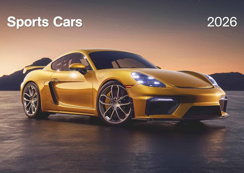 Sports Cars 2026 - Foto-Kalender - Wand-Kalender - 42x29,7 - Autos