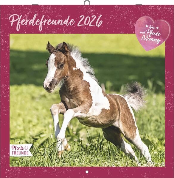 Pferdefreunde 2026 - Broschürenkalender - Kinder-Kalender - Format 30 x 30 cm