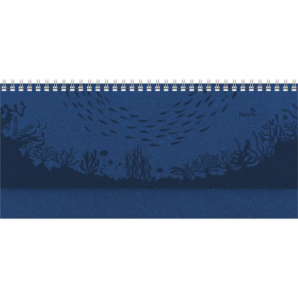 Tisch-Querkalender Nature Line Ocean 2026 - Tisch-Kalender - Büro-Kalender quer 29,7x13,5 cm - 1 Woche 2 Seiten - Umwelt-Kalender - mit Hardcover