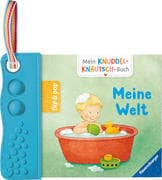 Mein Knuddel-Knautsch-Buch: flip&pop. Meine Welt (mit Pop-it Beißleiste); weiches Stoffbuch, waschba