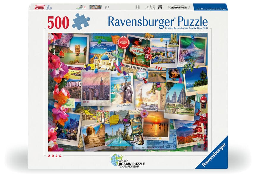 Erwachsenenpuzzle 500 Teile - Weltreise - Pinnwand