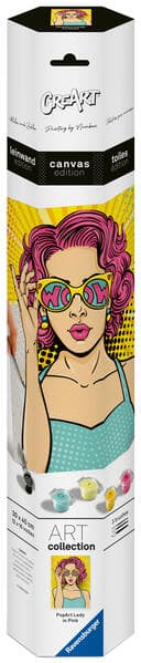 CreArt Canvas Leinwand - Lady in Pink (PopArt)