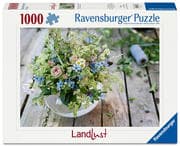 Erwachsenenpuzzle 1000 Teile - Sommerlicher Wiesenstrauß mit Himmelblauem Südstern
