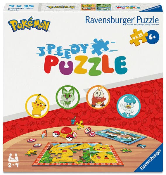 Kinderpuzzle 4x35 Teile - Pokémon - Speedy Puzzle Pokémon