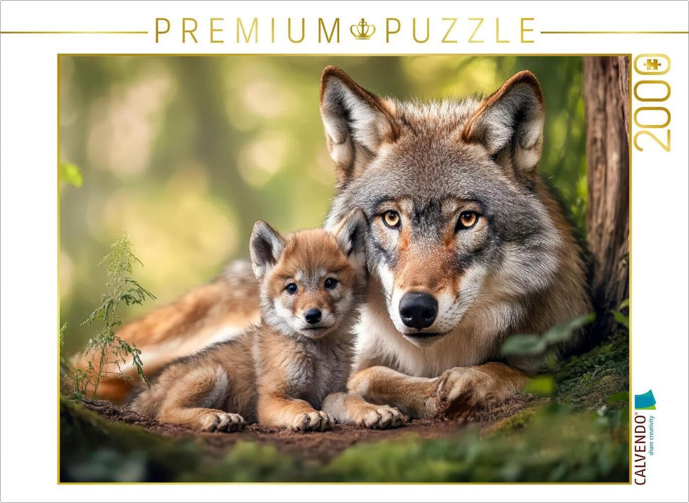 CALVENDO Puzzle Wölfe | 2000 Teile Lege-Größe 90x67cm Foto-Puzzle für glückliche Stunden
