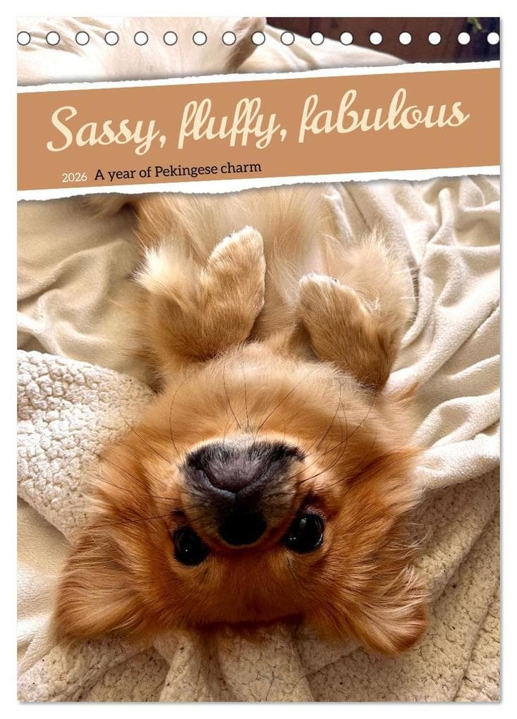 Sassy, fluffy, fabulous - A year of Pekingese charm (Desk Calendar 2026 DIN A5 portrait), CALVENDO 12 Month DeskCalendar