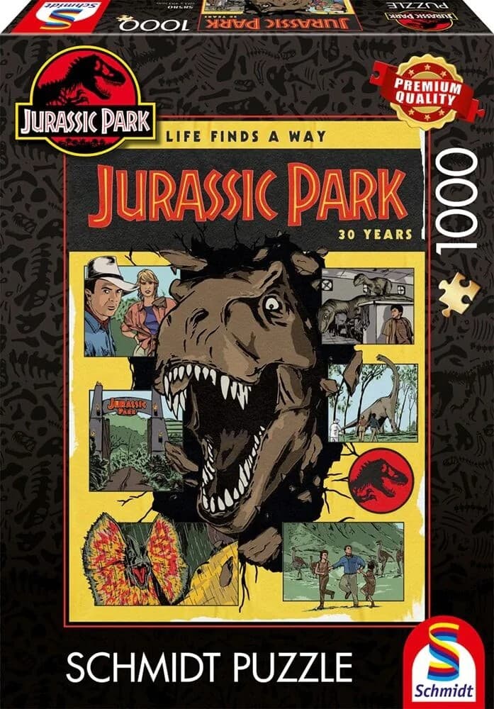 Schmidt 58580 - Jurassic Park: 30 Jahre Jurassic Park, Life Finds a Way, Puzzle, 1000 Teile