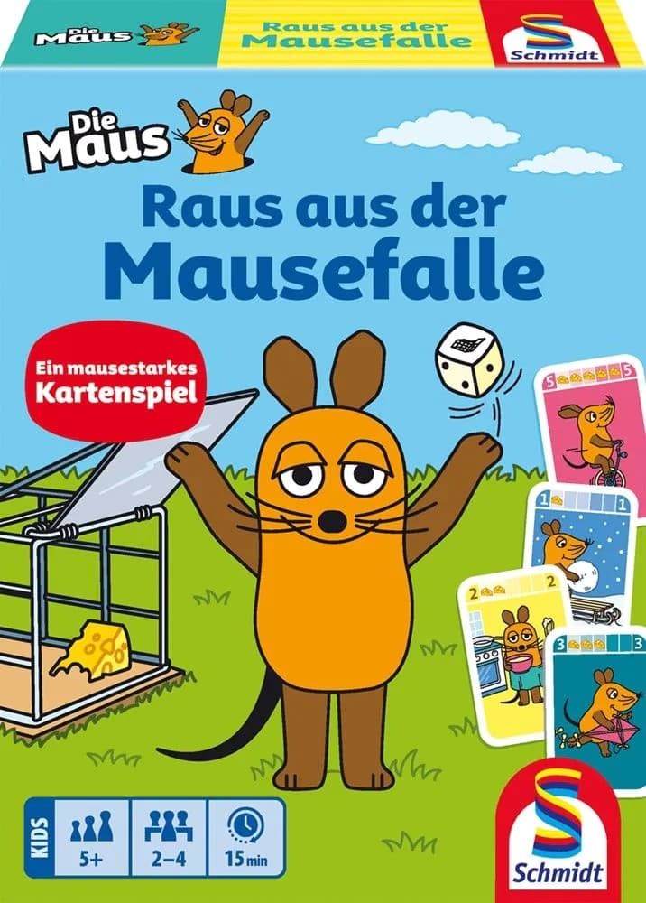 Schmidt 750063 - Die Maus, Raus aus der Mausefalle, Kartenspiel