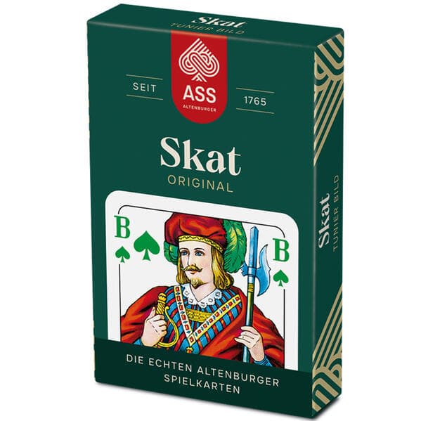ASS Altenburger 10050468-000 - Skat Original Turnierbild, 4-Farben-Blatt in Faltschachtel, Spielkarten