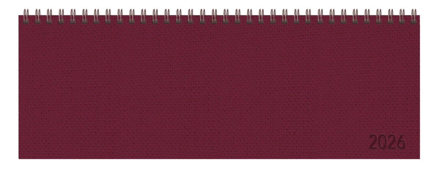 Tischkalender quer Professional Premium 2026 rot