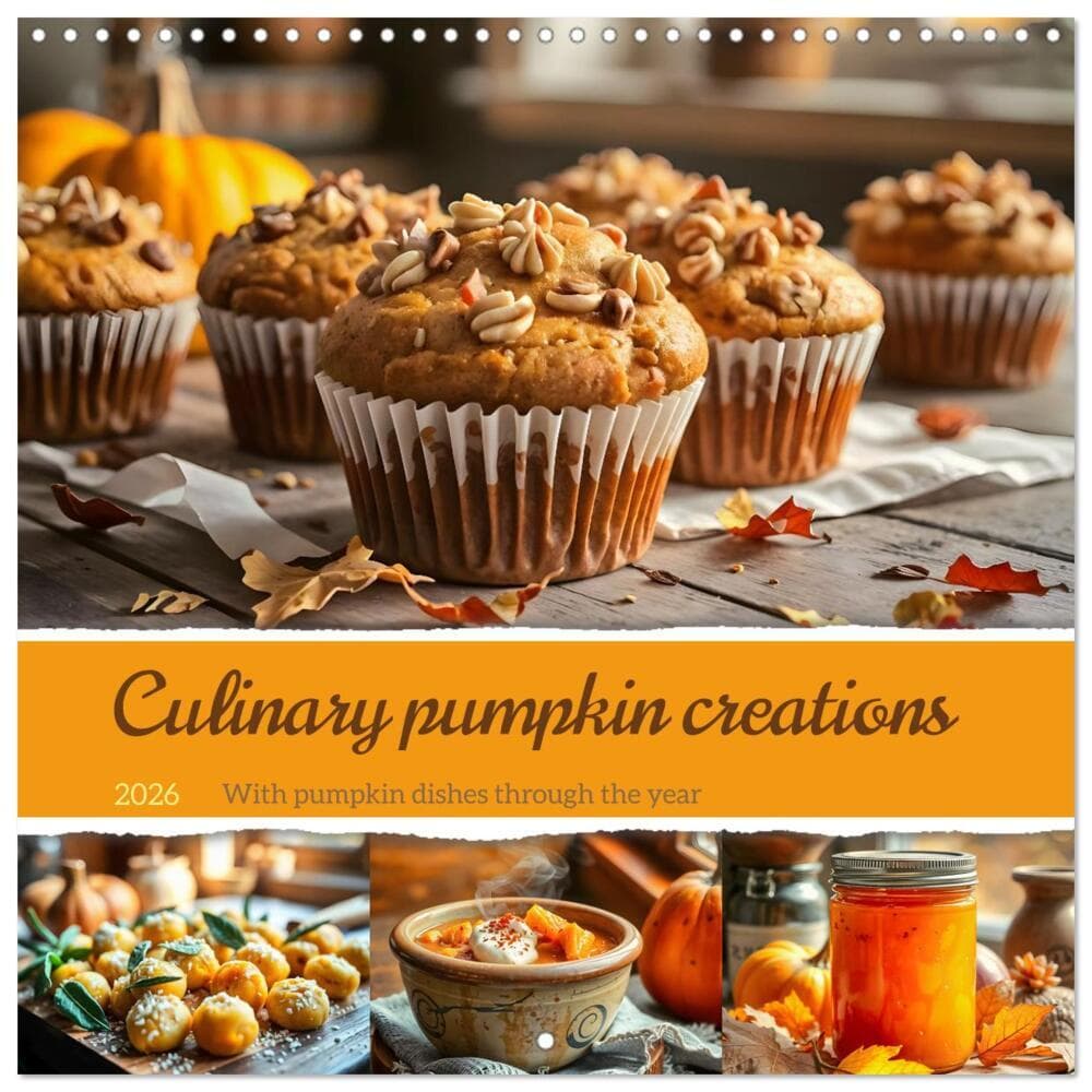 Culinary pumpkin creations - With pumpkin dishes through the year (Wall Calendar 2026 12 × 12 Inch)