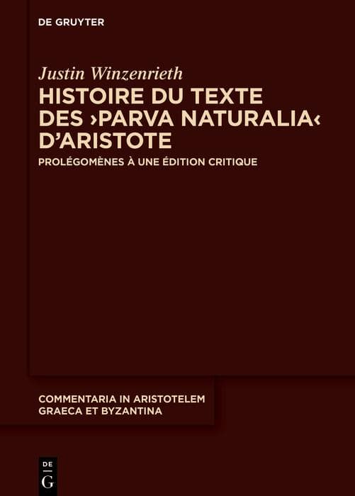 Histoire du texte des >Parva naturalia< d'Aristote