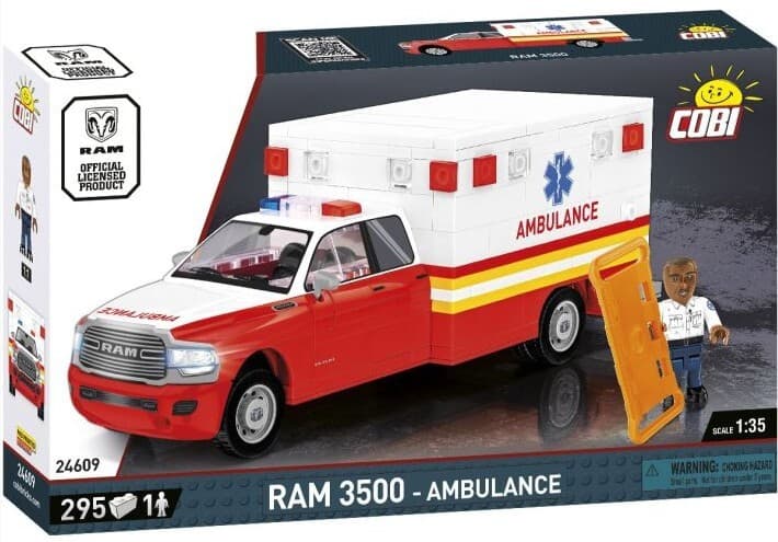 COBI 24609 - RAM 3500 Ambulance, Maßstab 1:35, Bausatz, 295 Teile+1 Figur