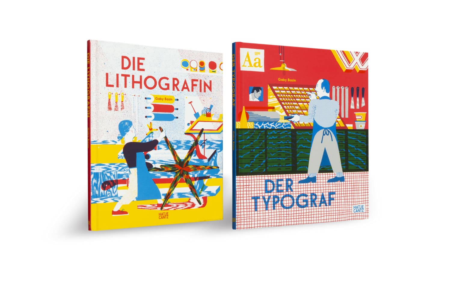Die Lithografin & Der Typograf : Zwei Bilderbücher für Kinder ab 6 Jahren über Buchdruck und Schriftkunst