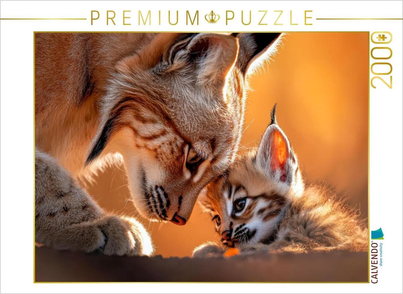 CALVENDO Puzzle Luchs | 2000 Teile Lege-Größe 90x67cm Foto-Puzzle für glückliche Stunden