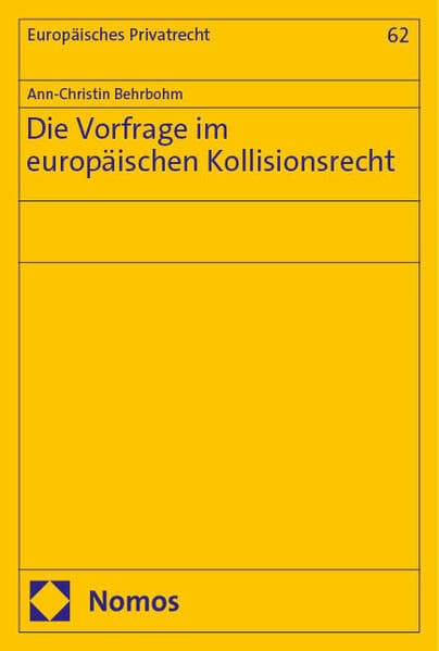 Die Vorfrage im europäischen Kollisionsrecht