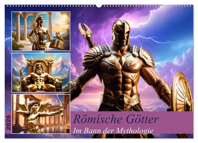 Römische Götter (Wandkalender 2026 DIN A2 quer), CALVENDO Monatskalender
