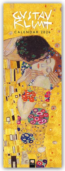Gustav Klimt - Slimline-Kalender 2026 - Original Flame Tree Publishing-Kalender Slimeline [Kalender]