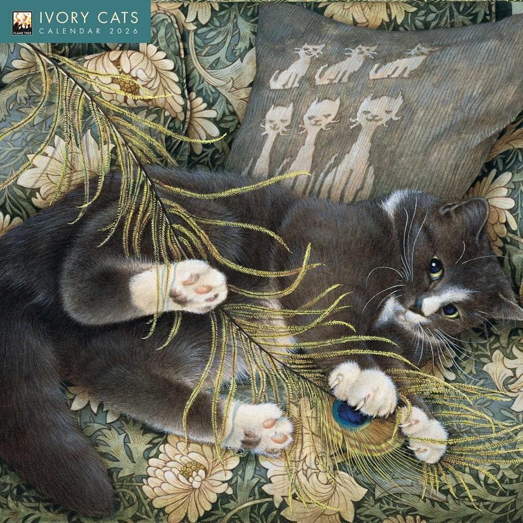 Ivory Cats - Lesley Anne Ivorys Katzen 2026 - Original Flame Tree Publishing-Kalender [Kalender]