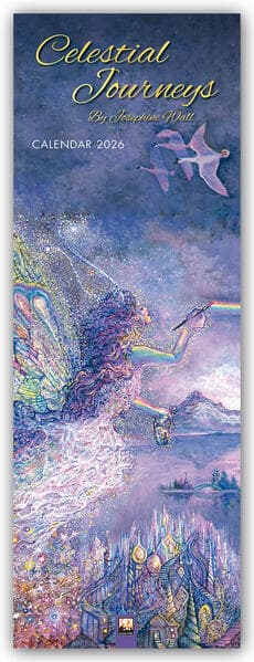 Josephine Wall, Celestial Journeys - Slimline-Kalender 2026 - Original Flame Tree Publishing-Kalende