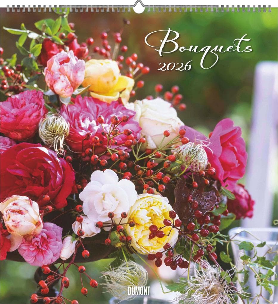 Bouquets 2026 - Foto-Kalender - Wand-Kalender - 45x48 - Blumen-Kalender