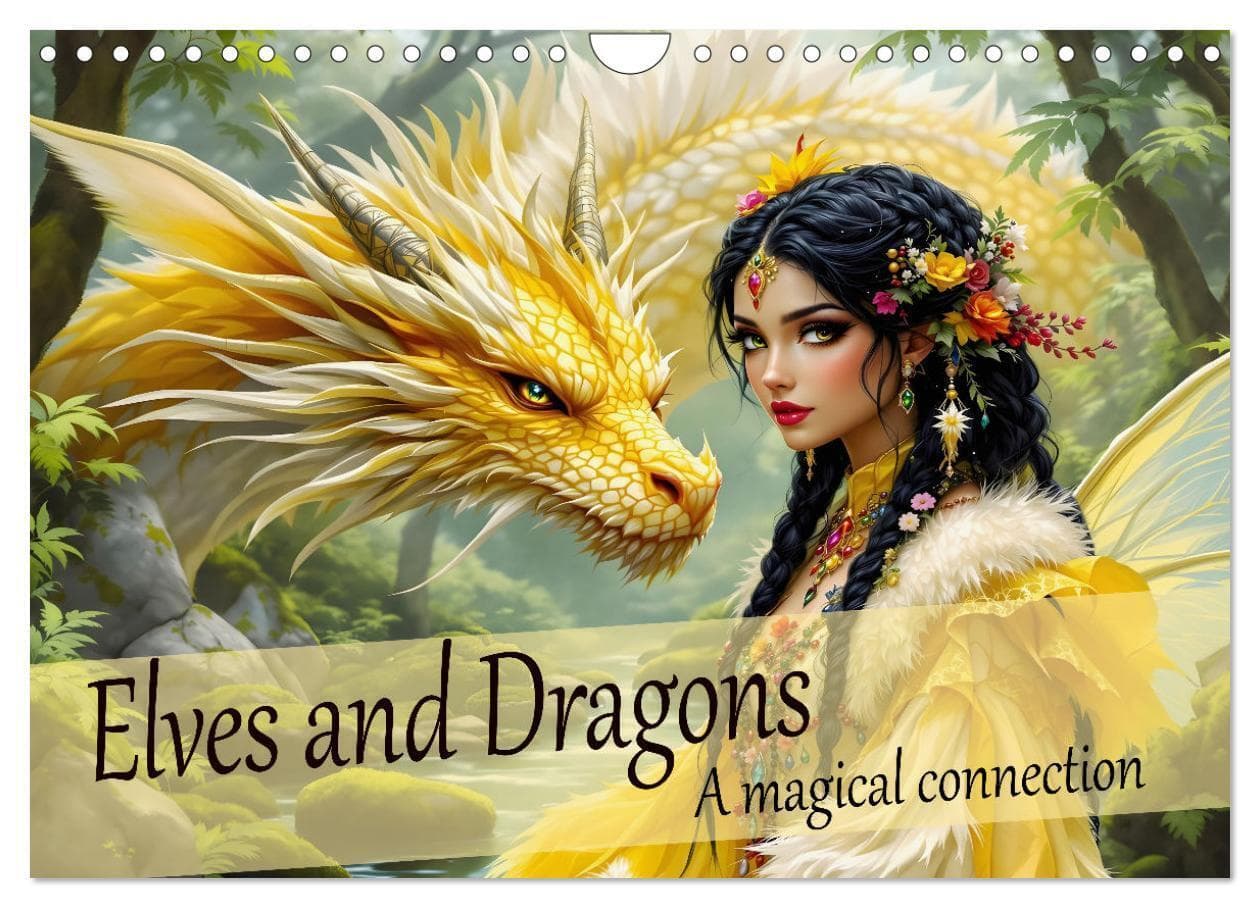 Elves and Dragons - A magical connection (Wall Calendar 2026 DIN A4 landscape), CALVENDO 12 Month Wall Calendar