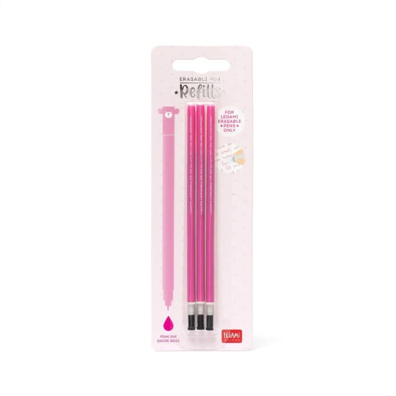 Legami Ersatzmine Ersatzmine für löschbare Gelstift, 3er Set, rosa