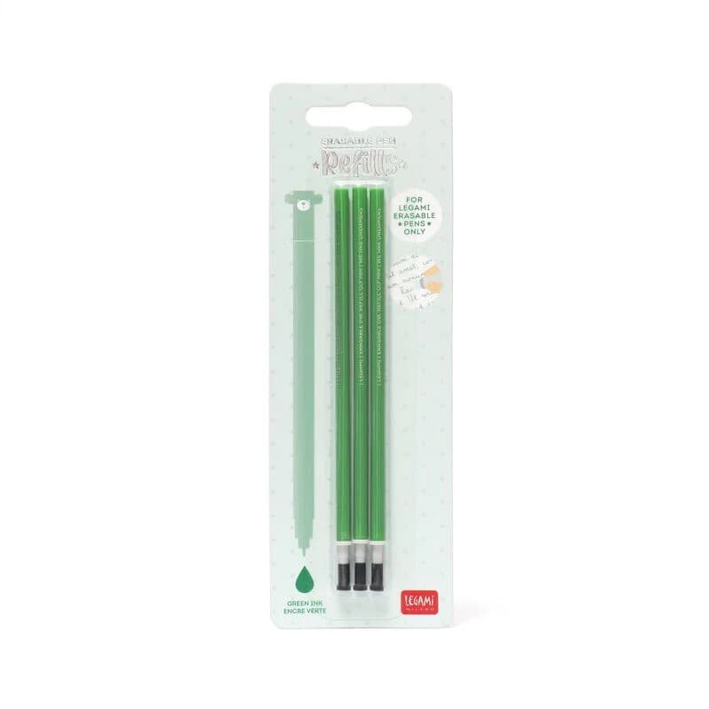 Legami Ersatzmine Ersatzmine für löschbare Gelstift, 3er Set, grün