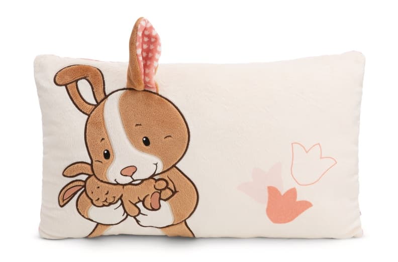 NICI - Kissen Hase & Kind Hopsala 43x25cm GREEN